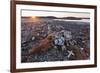 Stone Cairn in Arctic, Nunavut Territory, Canada-Paul Souders-Framed Photographic Print