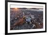 Stone Cairn in Arctic, Nunavut Territory, Canada-Paul Souders-Framed Photographic Print