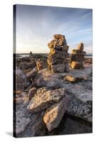 Stone Cairns in Arctic, Nunavut Territory, Canada-Paul Souders-Stretched Canvas