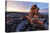 Stone Cairns in Arctic, Nunavut Territory, Canada-Paul Souders-Stretched Canvas