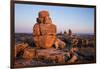 Stone Cairns in Arctic, Nunavut Territory, Canada-Paul Souders-Framed Photographic Print