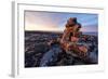 Stone Cairns in Arctic, Nunavut Territory, Canada-Paul Souders-Framed Photographic Print