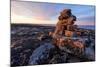 Stone Cairns in Arctic, Nunavut Territory, Canada-Paul Souders-Mounted Photographic Print