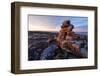 Stone Cairns in Arctic, Nunavut Territory, Canada-Paul Souders-Framed Photographic Print