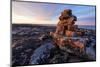 Stone Cairns in Arctic, Nunavut Territory, Canada-Paul Souders-Mounted Photographic Print