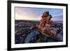 Stone Cairns in Arctic, Nunavut Territory, Canada-Paul Souders-Framed Photographic Print