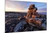 Stone Cairns in Arctic, Nunavut Territory, Canada-Paul Souders-Mounted Photographic Print