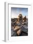 Stone Cairns in Arctic, Nunavut Territory, Canada-Paul Souders-Framed Photographic Print