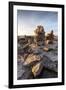 Stone Cairns in Arctic, Nunavut Territory, Canada-Paul Souders-Framed Photographic Print