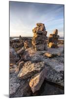 Stone Cairns in Arctic, Nunavut Territory, Canada-Paul Souders-Mounted Photographic Print