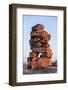 Stone Cairns in Arctic, Nunavut Territory, Canada-Paul Souders-Framed Photographic Print