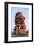 Stone Cairns in Arctic, Nunavut Territory, Canada-Paul Souders-Framed Photographic Print