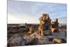 Stone Cairns in Arctic, Nunavut Territory, Canada-Paul Souders-Mounted Photographic Print