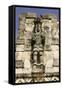 Stone Carved Atlantes Figures on the Back of the Mayan Ruins of El Palacio De Las Mascarones-John Woodworth-Framed Stretched Canvas