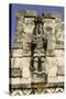Stone Carved Atlantes Figures on the Back of the Mayan Ruins of El Palacio De Las Mascarones-John Woodworth-Stretched Canvas
