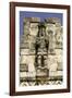 Stone Carved Atlantes Figures on the Back of the Mayan Ruins of El Palacio De Las Mascarones-John Woodworth-Framed Photographic Print