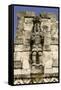 Stone Carved Atlantes Figures on the Back of the Mayan Ruins of El Palacio De Las Mascarones-John Woodworth-Framed Stretched Canvas