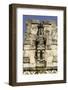 Stone Carved Atlantes Figures on the Back of the Mayan Ruins of El Palacio De Las Mascarones-John Woodworth-Framed Photographic Print