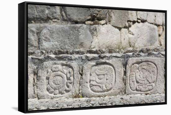 Stone Carved Hieroglyphs, Structure of Five Floors (Pisos), Edzna-Richard Maschmeyer-Framed Stretched Canvas