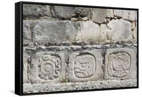 Stone Carved Hieroglyphs, Structure of Five Floors (Pisos), Edzna-Richard Maschmeyer-Framed Stretched Canvas