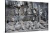 Stone Carving at Borobudur, UNESCO, Java, Indonesia-Keren Su-Stretched Canvas