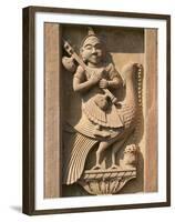 Stone Carving in Hotel Prithvi Vilas Palace, Jhalawar, Rajasthan, India-Keren Su-Framed Premium Photographic Print