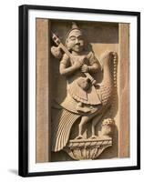 Stone Carving in Hotel Prithvi Vilas Palace, Jhalawar, Rajasthan, India-Keren Su-Framed Premium Photographic Print