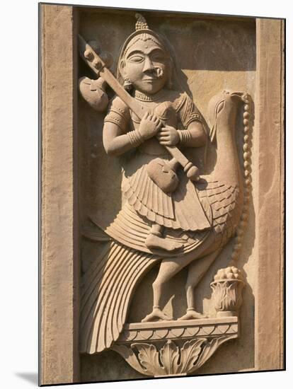 Stone Carving in Hotel Prithvi Vilas Palace, Jhalawar, Rajasthan, India-Keren Su-Mounted Premium Photographic Print