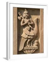 Stone Carving in Hotel Prithvi Vilas Palace, Jhalawar, Rajasthan, India-Keren Su-Framed Photographic Print