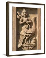 Stone Carving in Hotel Prithvi Vilas Palace, Jhalawar, Rajasthan, India-Keren Su-Framed Photographic Print