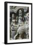 Stone carving in Shitthaung Temple, Mrauk-U, Rakhine State, Myanmar-Keren Su-Framed Photographic Print