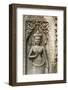 Stone Carving of Apsara at Angkor Wat, Cambodia-Paul Souders-Framed Photographic Print