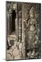 Stone Carving of Apsara at Angkor Wat, Cambodia-Paul Souders-Mounted Photographic Print