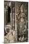 Stone Carving of Apsara at Angkor Wat, Cambodia-Paul Souders-Mounted Photographic Print