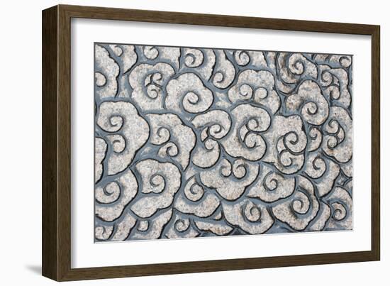 Stone carving of cloud pattern, Shanghai, China-Keren Su-Framed Photographic Print