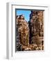Stone Carvings in Bayon Temple, Angkor Thom near Angkor Wat, Cambodia-Tom Haseltine-Framed Photographic Print
