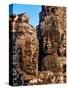 Stone Carvings in Bayon Temple, Angkor Thom near Angkor Wat, Cambodia-Tom Haseltine-Stretched Canvas