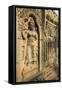 Stone Carvings of Apsara at Angkor Wat, Cambodia-Paul Souders-Framed Stretched Canvas