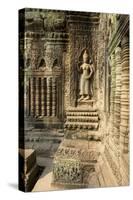 Stone Carvings of Apsara at Angkor Wat, Cambodia-Paul Souders-Stretched Canvas