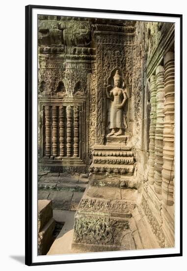 Stone Carvings of Apsara at Angkor Wat, Cambodia-Paul Souders-Framed Premium Photographic Print