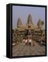 Stone Causeway Gates, Angkor Wat, Unesco World Heritage Site, Angkor, Siem Reap, Cambodia-Alain Evrard-Framed Stretched Canvas