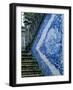 Stone Chairs and Azulejo Tiles, Rococo Palace, Cacela Velha, Portugal-Merrill Images-Framed Photographic Print