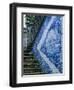 Stone Chairs and Azulejo Tiles, Rococo Palace, Cacela Velha, Portugal-Merrill Images-Framed Photographic Print