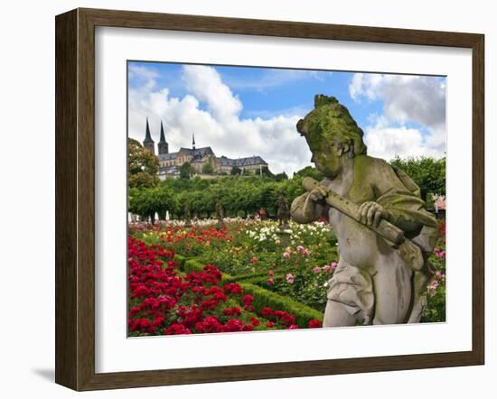 Stone Cherub, Rosengarten, the Neue Residenz, Bamberg, Germany-Miva Stock-Framed Premium Photographic Print