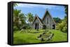 Stone Church in Kwato Island, Papua New Guinea-Michael Runkel-Framed Stretched Canvas