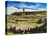 Stone Circle and Chullpa in Sillustani, Puno Region, Peru, South America-Karol Kozlowski-Stretched Canvas