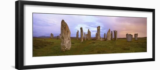 Stone Circle at Dawn, Callanish, Near Carloway, Isle of Lewis, Outer Hebrides, Scotland, UK-Lee Frost-Framed Photographic Print
