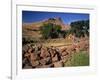 Stone Corral Fence and Barn-Steve Terrill-Framed Photographic Print