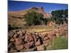 Stone Corral Fence and Barn-Steve Terrill-Mounted Photographic Print