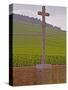 Stone Cross Marking the Grand Cru Vineyards, Romanee Conti and Richebourg, Vosne, Bourgogne, France-Per Karlsson-Stretched Canvas